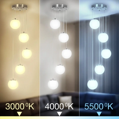 Citilux Адам Смарт CL228A051 RGB LED Умная каскадная люстра Матовый Хром