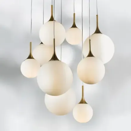 813092 Люстра GLOBO 9х40W E14 gold/white Lightstar