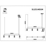 SL1213.403.04 Светильник подвесной ST-Luce Черный/Черный GU10 4*5W 4000K