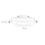 Точечный встраиваемый светильник Arte Lamp TABIT A8432PL-1BK, 1хLED