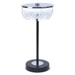 8204/1TL LEDIO LN25 серебро/черный/прозрачный, металл/акрил Настольная лампа LED 7W 4000К 220V SATIANA