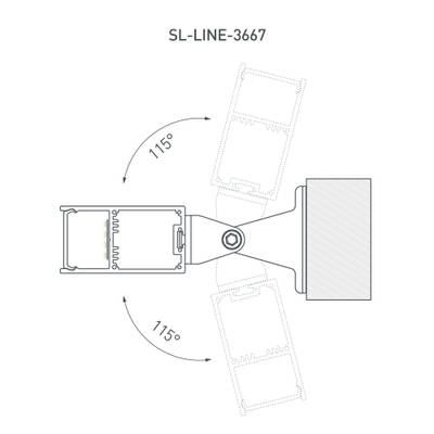 Профиль с экраном SL-LINE-3667-2500 ANOD+OPAL (Arlight, Алюминий)