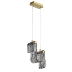5106/11L L-VISION ODL26 549 брашинг/дымчатый металл/стекло Подвес LED x 11W 4000K FLOW