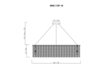 Подвесная люстра Divinare FELIS 6005/17 SP-10, 10хE14