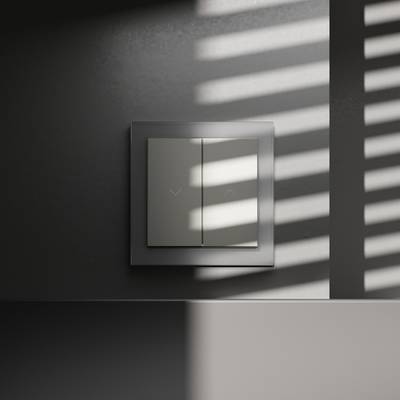 VLS020705 Выключатель встраиваемый VOLTUM S70 для жалюзи 10А, (сталь). (ТМ Maytoni)