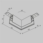Коннектор угловой Exility накладной белый, TRA034HCL-41W. TM Maytoni