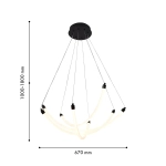 Подвесная люстра Hammock 4468-4P, LED*36W, 3330LM, 3000-6500K. ТМ F-Promo