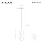 SL6121.403.01 Светильник подвесной ST-Luce Черный/Белый LED 1*9W 3000K