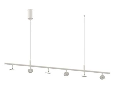 Корпус светильника подвесной поворотный для насадок Ø60мм C9005/6 SWH белый песок 1200*60*1200mm MR16 GU5.3/6