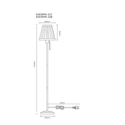 Торшер Arte Lamp MARRIOT A5039PN-1CC, 1хE27