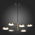 SL1605.413.06 Светильник подвесной ST-Luce Черный/Латунь, Белый LED 6*7,5W 3000K