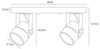 Спот Arte Lamp MIZAR A1311PL-2BK, 2хGU10