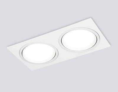 Светильник встраиваемый поворотный точечный GX53 TN51919/2 WH белый GX53 max 12W 220*115*23