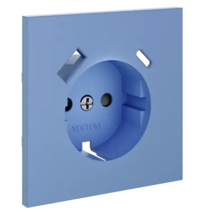 VLS001015 Накладка для розетки с заземлением и защитными шторками, с USB A+C, S70 (деним). (ТМ Maytoni)