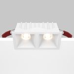 Встраиваемый светильник Alfa LED 3000K 2x10Вт 36°, DL043-02-10W3K-SQ-W. TM Maytoni