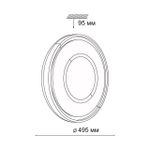 3046/EL TAN SN 010 Светильник пластик/белый/черный LED 72Вт 3000-6500К D495 IP43 пульт ДУ/ LampSmart STOKI