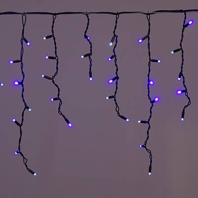 A-020 LED A BL светодиодная "бахрома" 3x0.6м 140LED черный провод влагозащ., морозостойкий