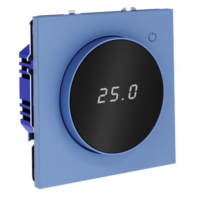 VLS070115 Терморегулятор электронный VOLTUM S70 с индикацией и датчиком, для теплого пола, (деним). (ТМ Maytoni)