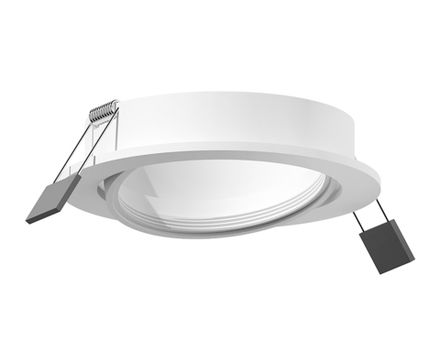 Корпус светильника встраиваемый поворотный для насадок D70mm C7651 SWH белый песок D106*H25mm MR16 GU5.3