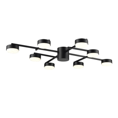 8186/8C COMFI LN26 247 черный, металл Люстра потолочная LED GX53 8*7W 220V DABRA