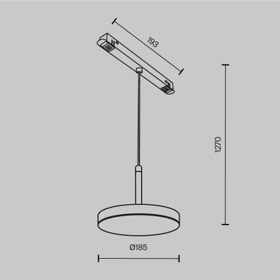 Трековый светильник Плато / Plato Exility 4000K 15Вт 120°, TR123-2-15W4K-B. TM Maytoni