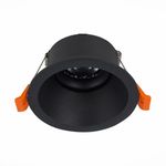 ST207.408.01 Св-к встр. Мат. черный GU10 1*50W  D103xH52 220V Без ламп