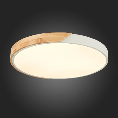 SLE200952-01 Светильник потолочный Белый, Светлое дерево/Белый LED 1*45W 3000K/4000K/6000K