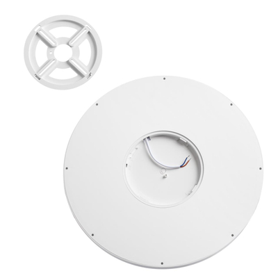 7661/32L MITRA LED SN 090 Светильник пластик/белый LED 32Вт 3000/4000K D400 IP40 OMEGA WHITE