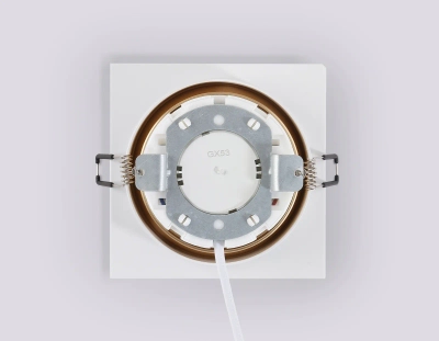 Светильник встраиваемый TN52338 SWH/SGD белый песок/золото песок GX53 max 12W 115*115*25