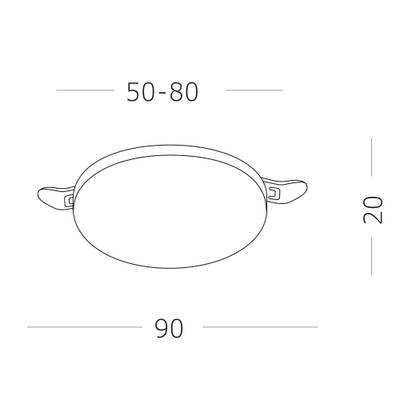 ST700.548.08 Св-к встр. Белый LED 1*8W 4000K 690Lm Ra80 180° IP44 D90xH20 85-265V