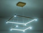 Светильник подвесной светодиодный FL5599/2+8 GD золотой 60W 3000K/4200K/6400K 600*600*1300 (без ПДУ)