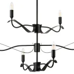 733267 Люстра RAGNO 6х40W E14 ЧЕРНЫЙ МАТОВЫЙ Lightstar