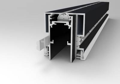 ST003.429.01 Профиль для SKYLINE 48 с демпф. системой в натяжной потолок (ПВХ+ТКАНЬ) ST-Luce Черный Длина 2 000мм