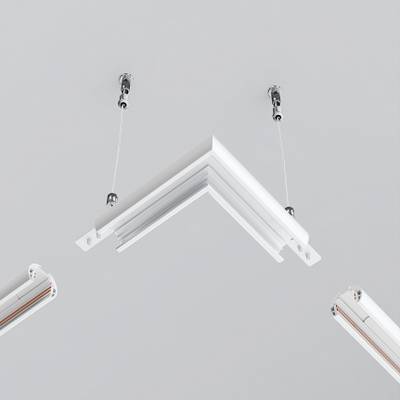 Коннектор угловой для круглого низкопрофильного шинопровода Exility, TRAM034CL-R-41W. TM Maytoni