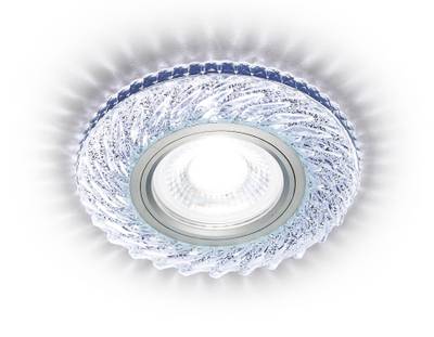 Встраиваемый точечный светильник со светодиодной лентой S295 CH хром/прозрачный хрусталь/MR16+3W(LED COLD)