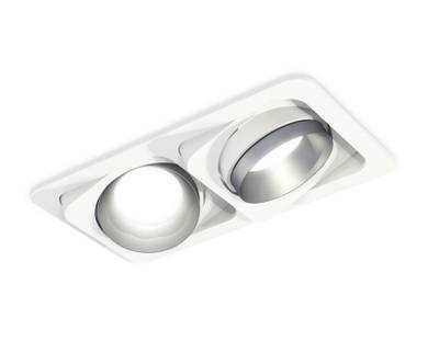 Комплект встраиваемого поворотного светильника XC7663023 SWH/MCH белый песок/хром матовый MR16 GU5.3 (C7663, N7033)