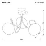 SL717.202.03 Люстра потолочная Золото/Белый E27 3*40W