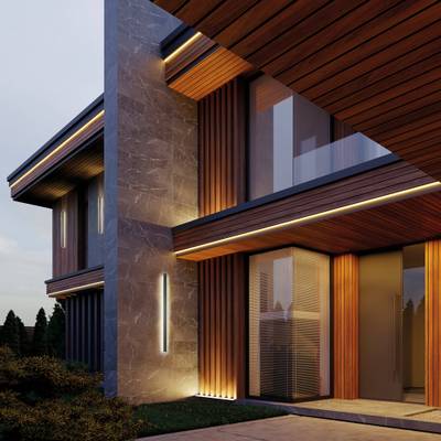 SL9511.411.01 Светильник уличный настенный ST-Luce Черный LED 1*24W 4000K