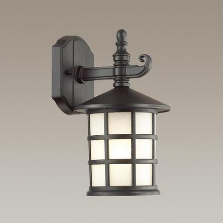 4042/1W NATURE ODL18 747 черный Уличный настенный светильник IP44 E27 60W 220V HOUSE