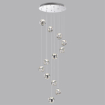 5084/60L L-VISION ODL25 561 хром/прозрачный/металл/акрил Люстра каскадная LED 60W 4000K 3000Лм JEMSTONE