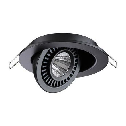 358816 SPOT NT21 278 черный Светильник встраиваемый светодиодный IP20 LED 9W 770Лм 4000K 220V GESSO