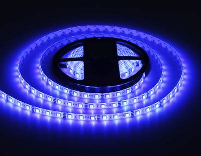 Комплект светодиодной ленты RGB 5m GS2502 5050 60Led/ 14.4W m/ 12V IP65 RGB/ 5000*10*2.87mm/ кратность резки 50mm (4 конт.) (адаптер, вилка, контроллер, пульт в комплекте)