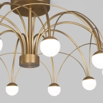 Потолочный светодиодный светильник 90031/10 LED золото, LED