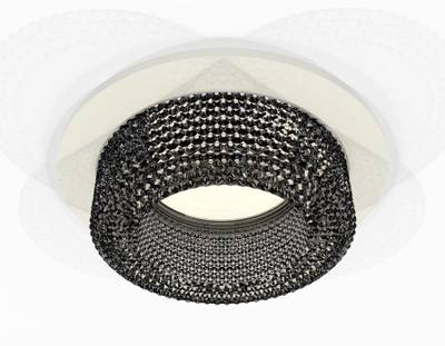 Комплект встраиваемого светильника XC7621021 SWH/BK белый песок/тонированный MR16 GU5.3 (C7621, N7192)