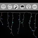 A-056R RGB светодиодная гирлянда "бахрома" 5x0.6м 180LED белый провод влагозащищен.