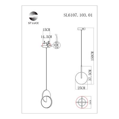 SL6107.103.01 Светильник подвесной ST-Luce Хром/Белый Хром LED 1*14W 3000K
