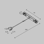 Коннектор с тросовым подвесом Tau в шинопровод Exility, TRA101SWT-2B. TM Maytoni