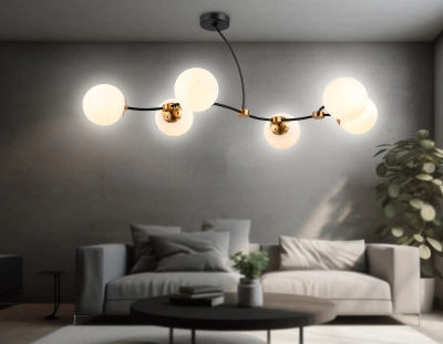 Подвесной светильник TR2555/6 BK/SB черный/бронза E27/6 max 60W 1160*600*450