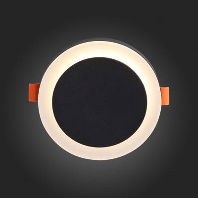 ST104.402.06 Светильник потолочный Черный LED 1*6W 3000K 468Lm Ra&gt;80 120° IP20 D110xH20 170-240V