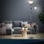 Светильник напольный с выключателем на проводе TR97626 SL серебро E27+E14 max 40W D245/100*1770